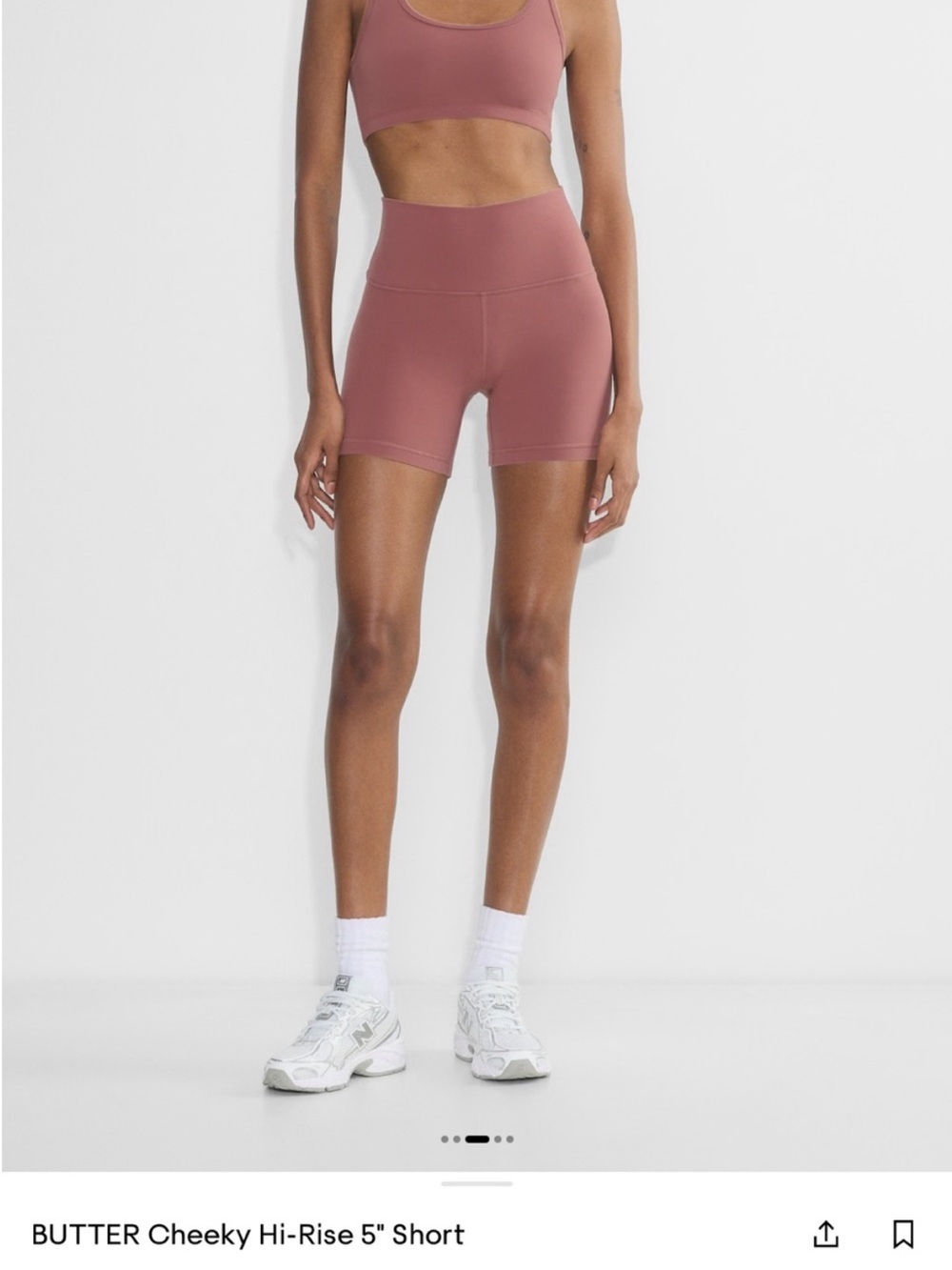 NWT tnabutter sports bra in ashy pink / size s